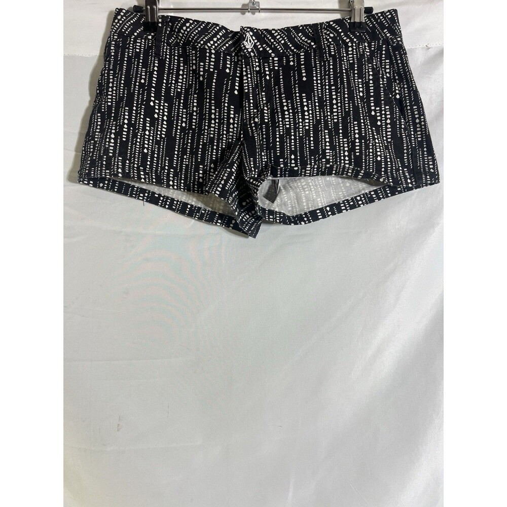 Volcom Shorts Woman's 5 Frochickie Chino Striped Low Rise Vacation Beach Cotton